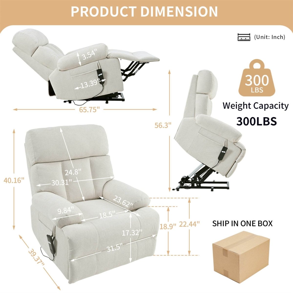 Oversized Power Lift Recliner Chair - Sleep Galleria