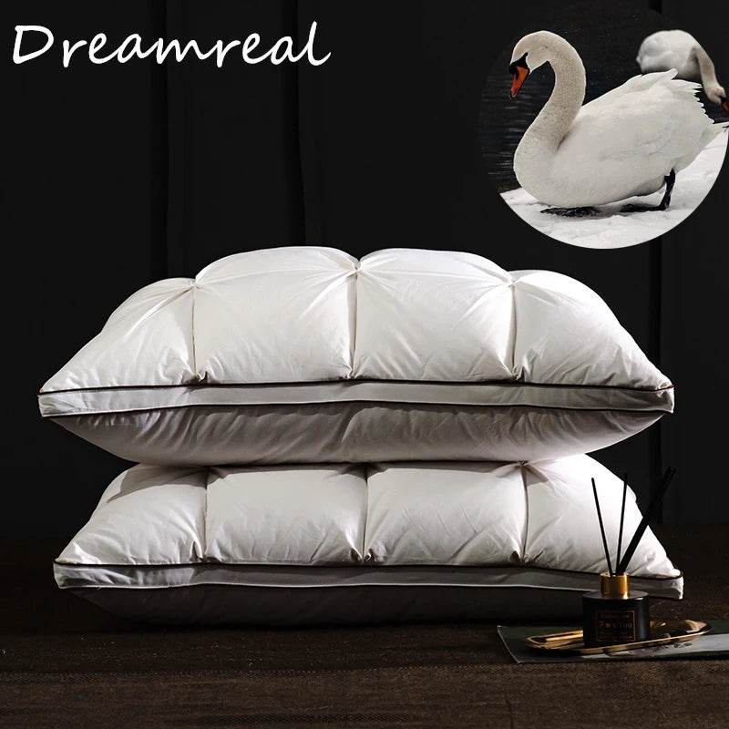 Pair Of Goose Down Feather Neck Pillows - Sleep Galleria