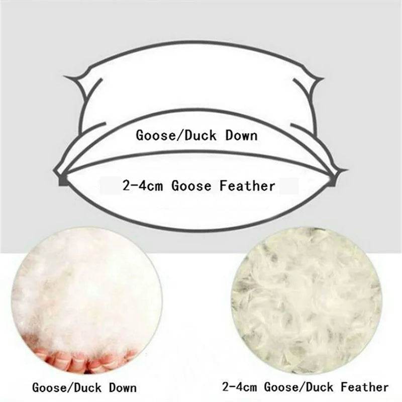Pair Of Goose Down Feather Neck Pillows - Sleep Galleria