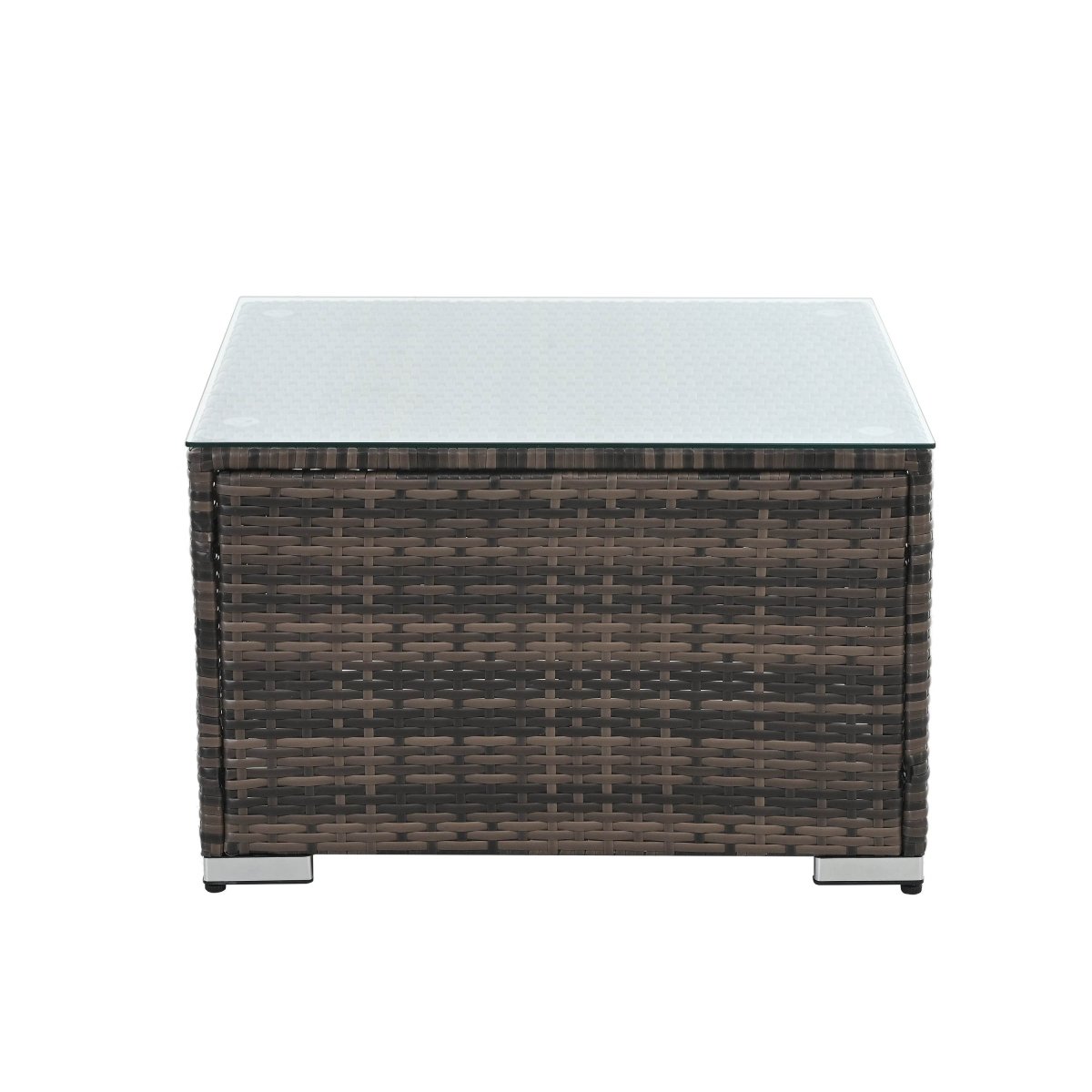 Patio Furniture, Outdoor Furniture, Seasonal PE Wicker Furniture, 4 Set Wicker Furniture With Tempered Glass Coffee Table - Sleep Galleria