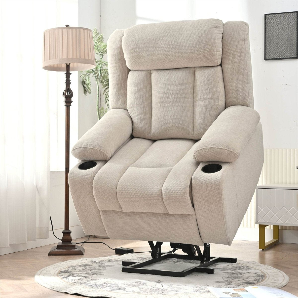 Power Lift Recliner Chair - Light Gray - Sleep Galleria