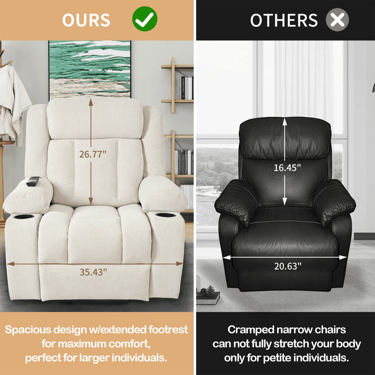 Power Lift Recliner Chair - Light Gray - Sleep Galleria