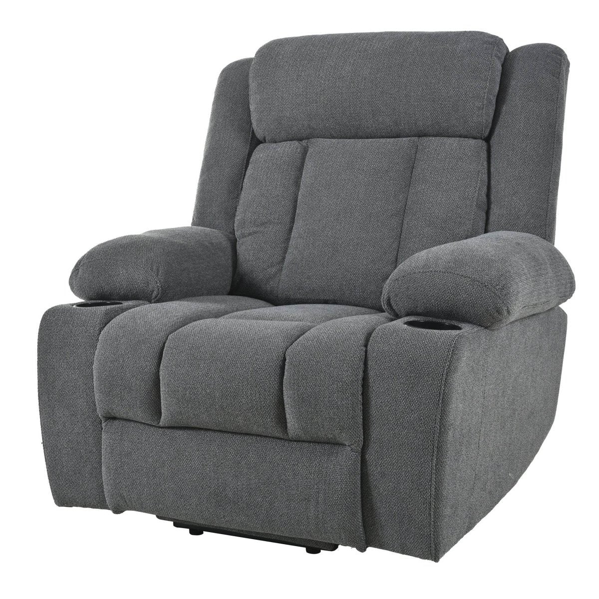 Power Lift Recliner Chair with Extended Footrest - Dark Gray - Sleep Galleria