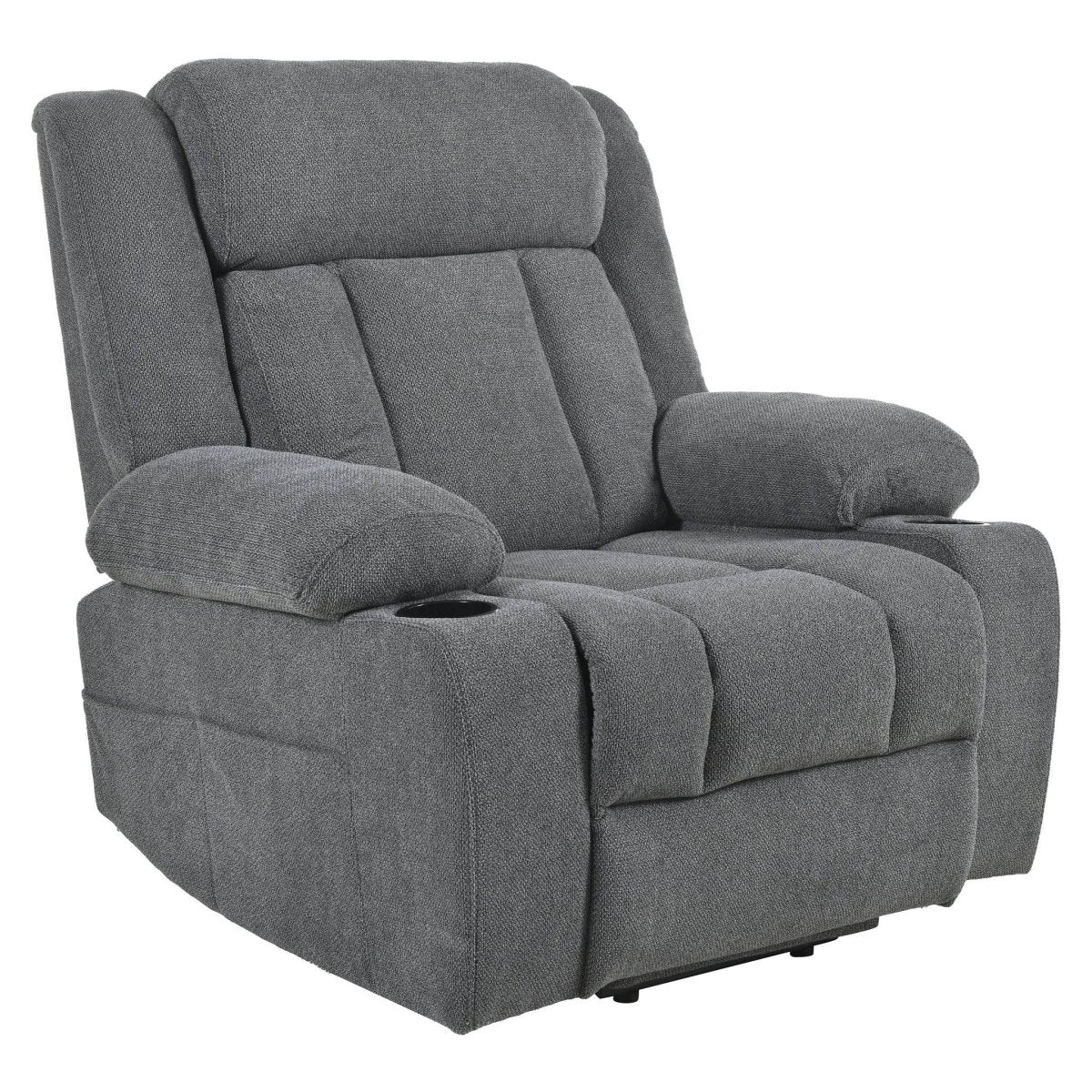 Power Lift Recliner Chair with Extended Footrest - Dark Gray - Sleep Galleria