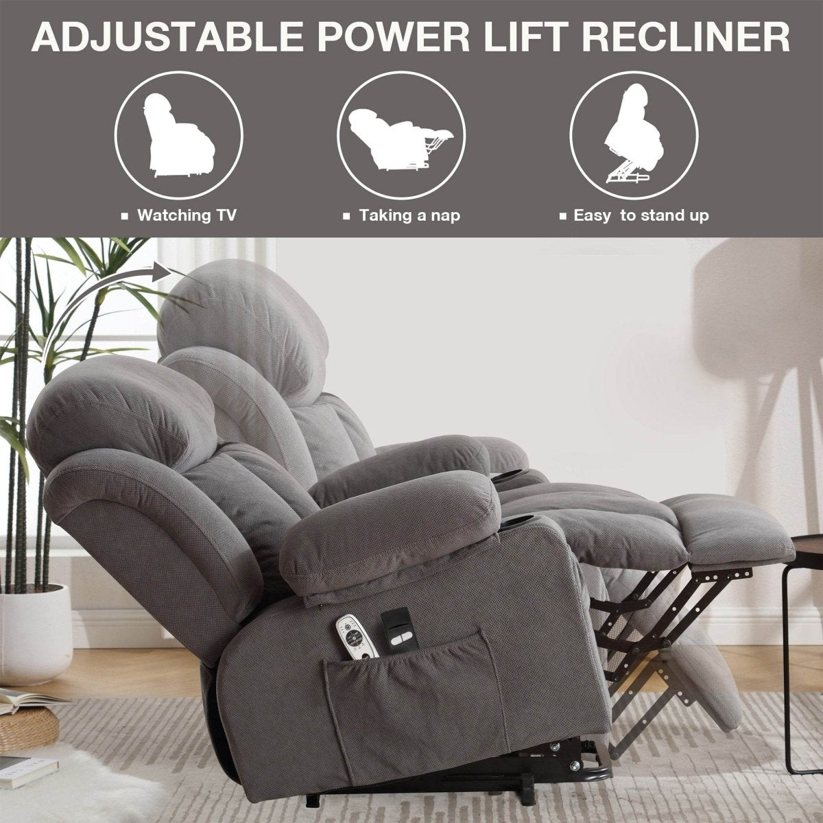 Power Lift Recliner Chair with Heat and Massage - Sleep Galleria