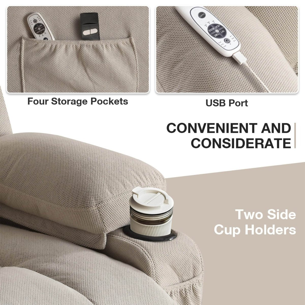 Power Lift Recliner Chair with Heat and Massage - Sleep Galleria