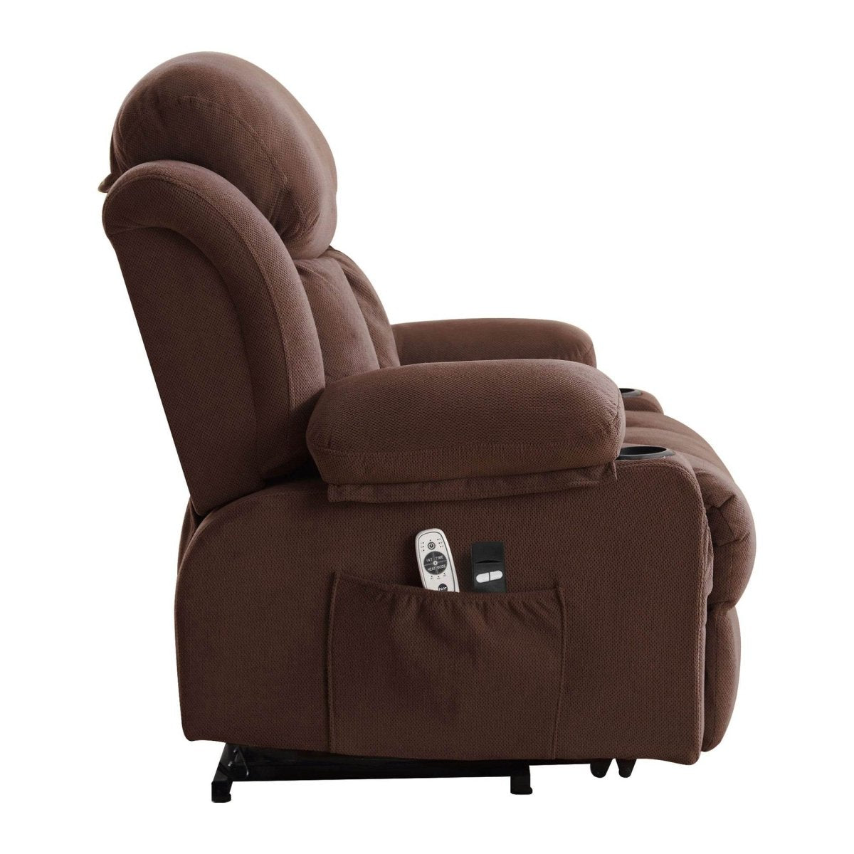 Power Lift Recliner Chair with Heat and Massage - Brown - Sleep Galleria