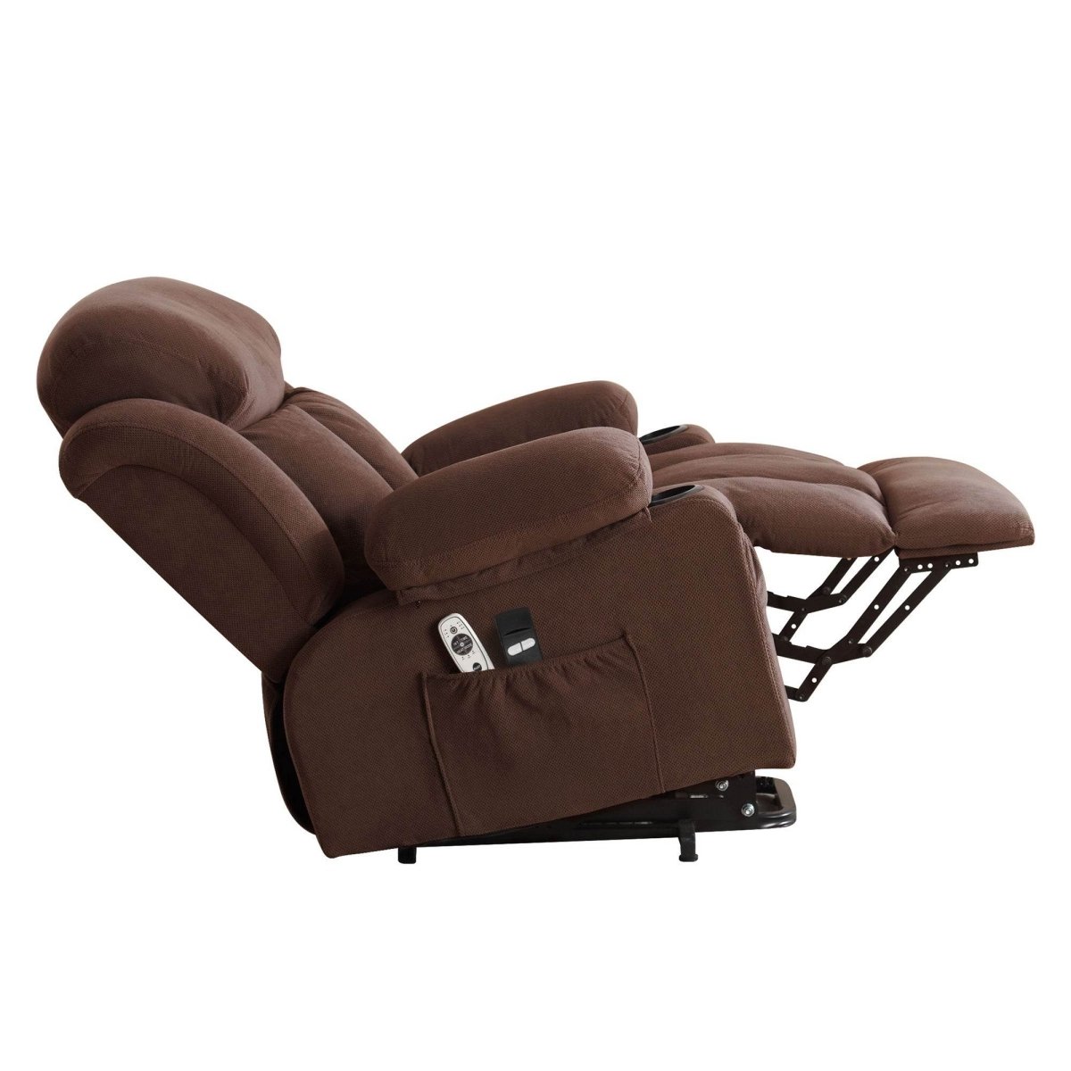 Power Lift Recliner Chair with Heat and Massage - Brown - Sleep Galleria