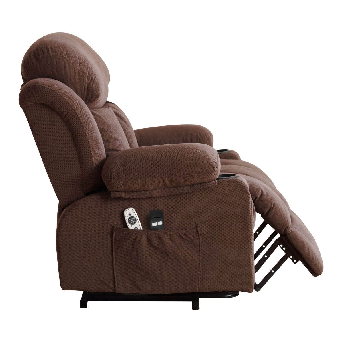 Power Lift Recliner Chair with Heat and Massage - Brown - Sleep Galleria