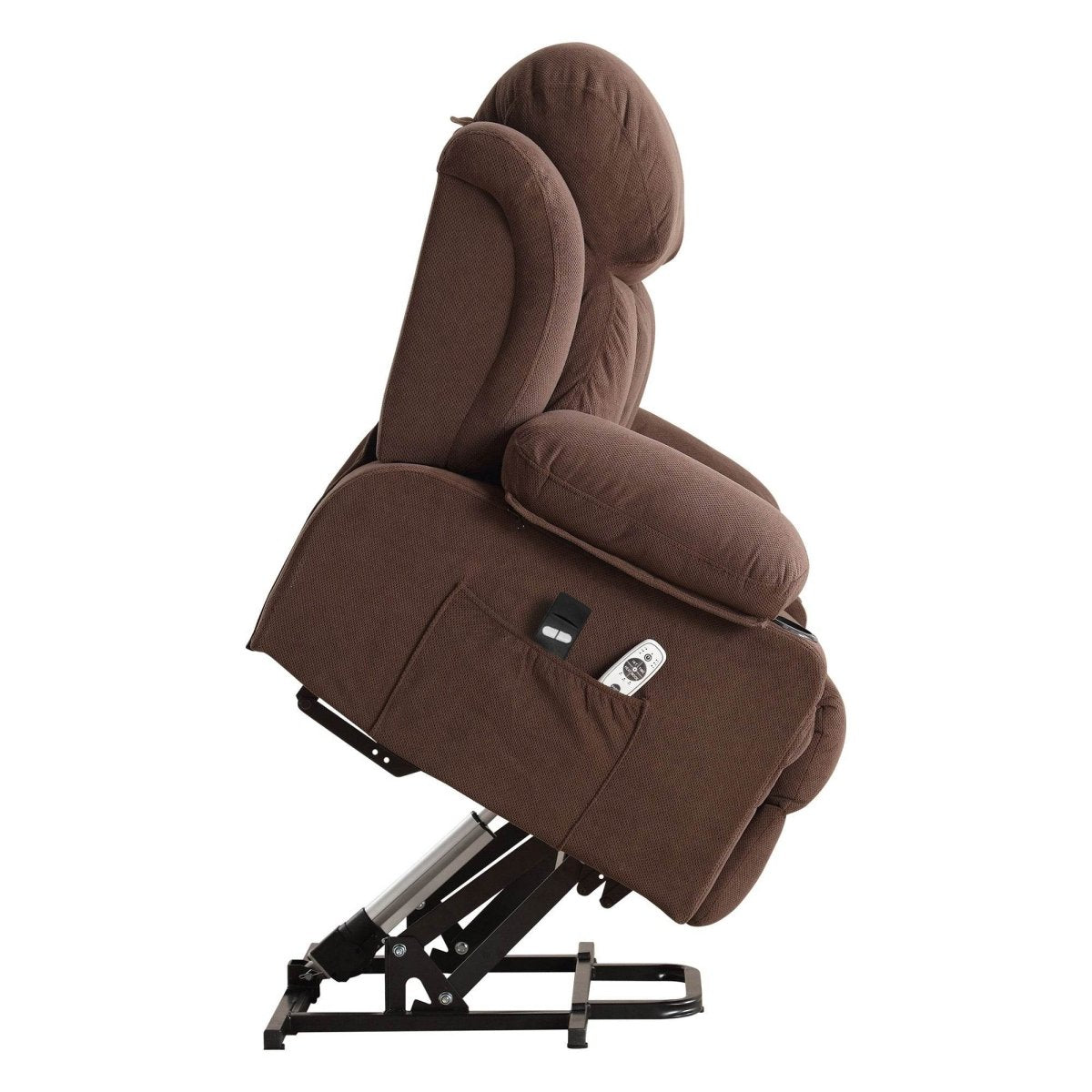 Power Lift Recliner Chair with Heat and Massage - Brown - Sleep Galleria