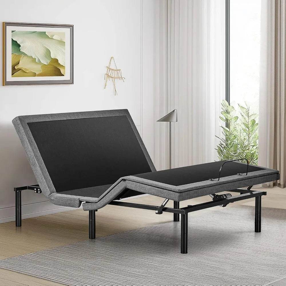 Queen Adjustable Bed Frame, Ergonomic Electric Bed Base with Wireless Remote and 2 USB Ports, Head and Foot Incline - Omega Lifestyles