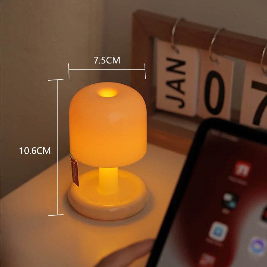 Rechargeable Mushroom Night Light Led Sunset Table Lamp USB Minimalist Desk Bedroom Bar Room Decoration Atmosphere Mood Light - Sleep Galleria