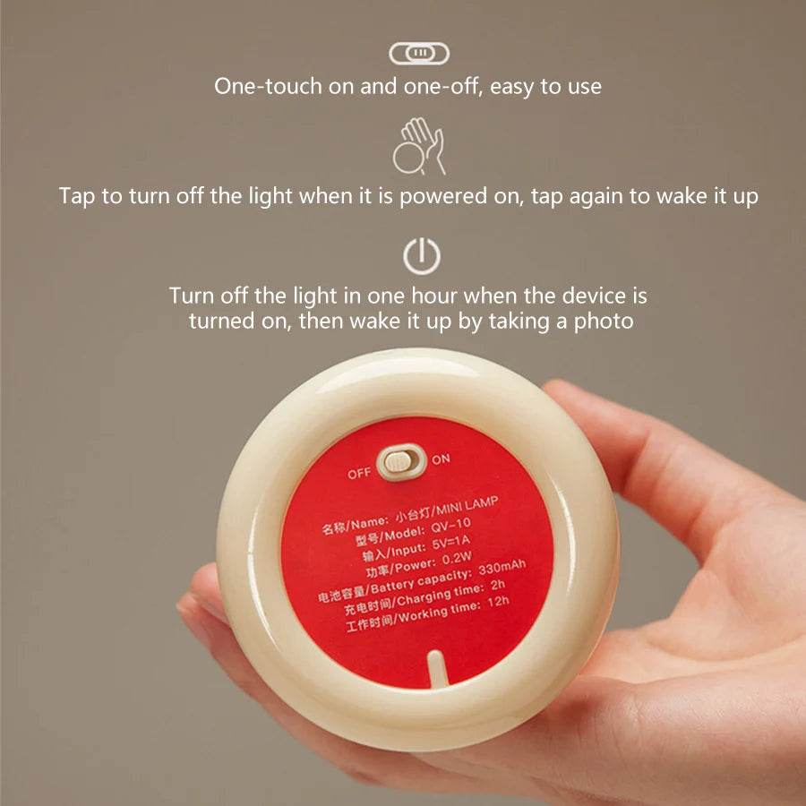 Rechargeable Mushroom Night Light Led Sunset Table Lamp USB Minimalist Desk Bedroom Bar Room Decoration Atmosphere Mood Light - Sleep Galleria