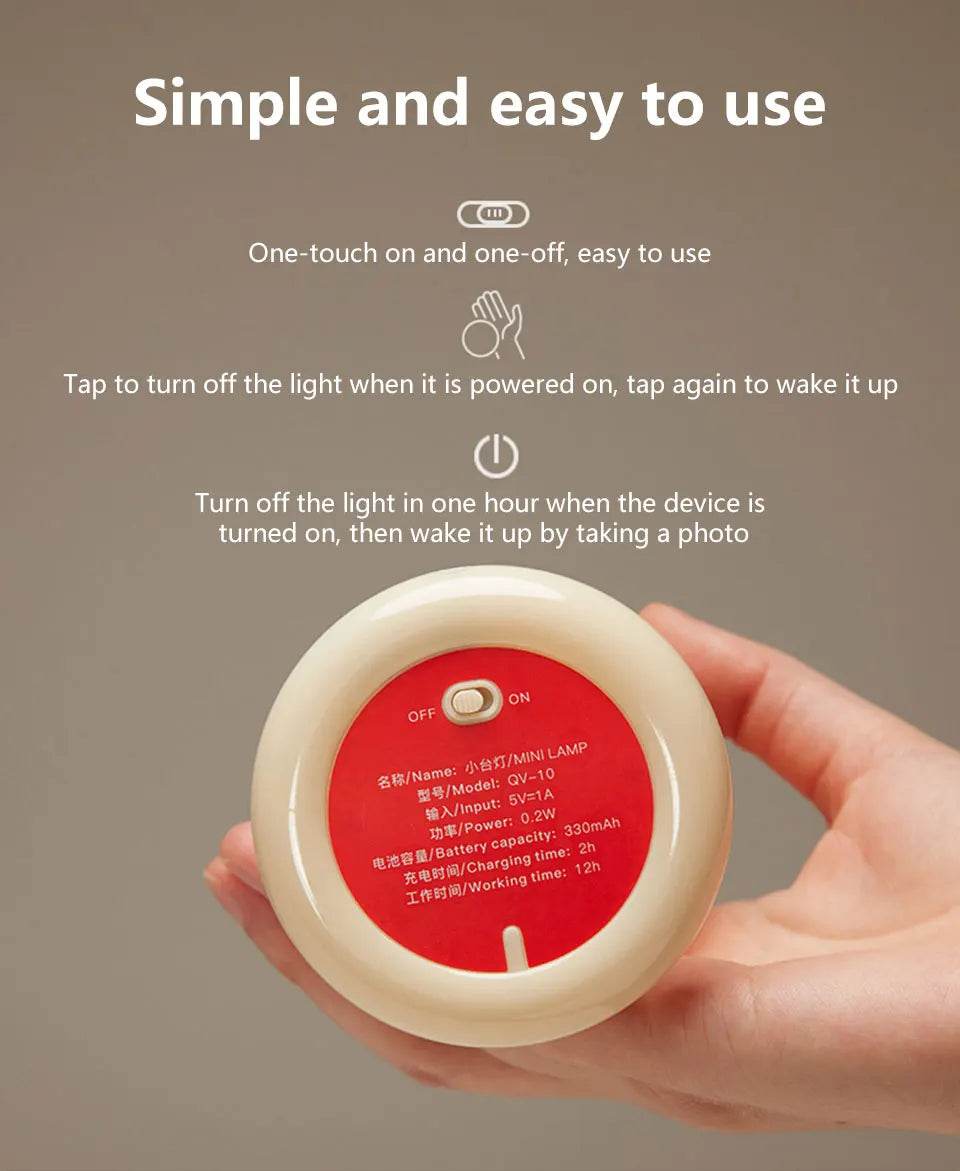 Rechargeable Mushroom Night Light Led Sunset Table Lamp USB Minimalist Desk Bedroom Bar Room Decoration Atmosphere Mood Light - Sleep Galleria