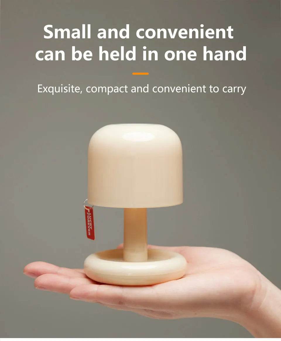 Rechargeable Mushroom Night Light Led Sunset Table Lamp USB Minimalist Desk Bedroom Bar Room Decoration Atmosphere Mood Light - Sleep Galleria