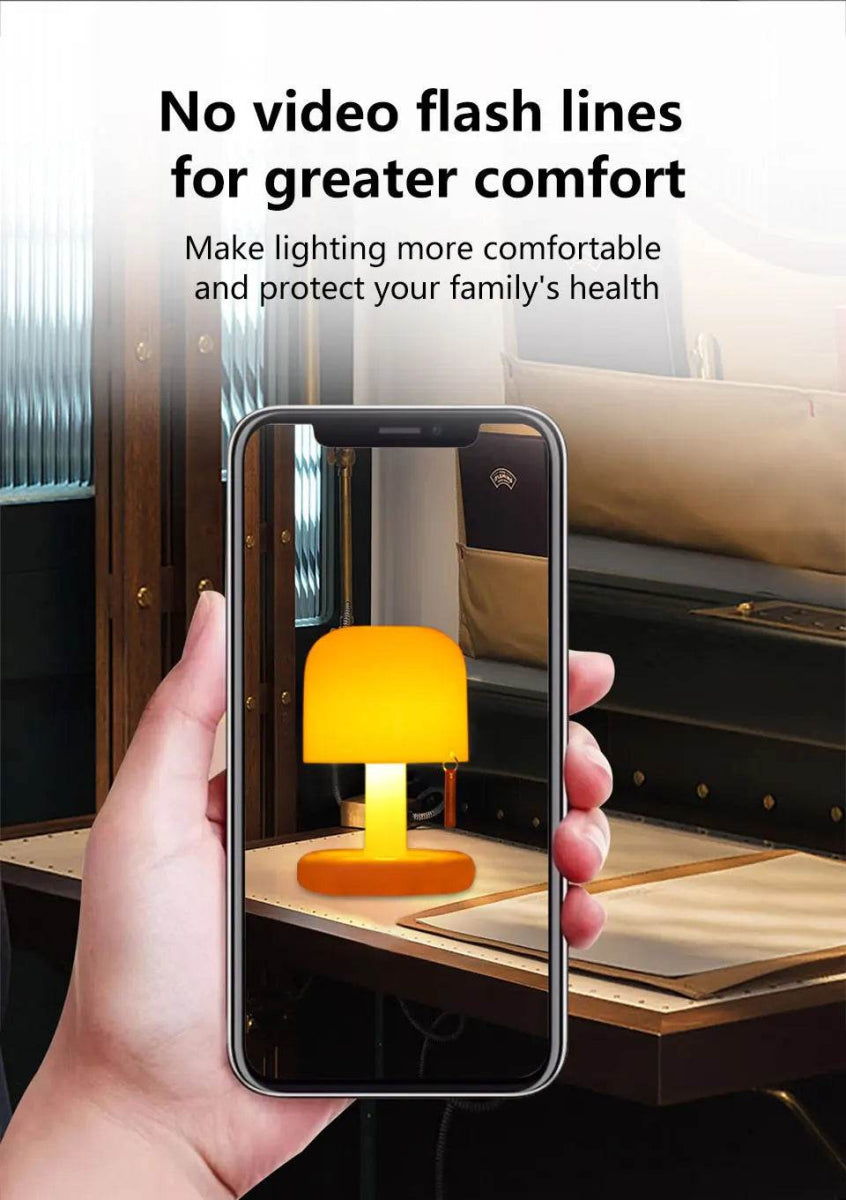 Rechargeable Mushroom Night Light Led Sunset Table Lamp USB Minimalist Desk Bedroom Bar Room Decoration Atmosphere Mood Light - Sleep Galleria