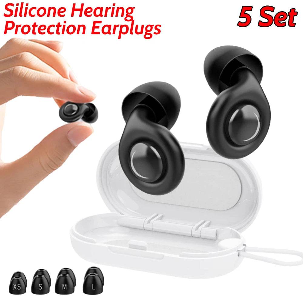 Reusable Silicone Snore Blocker Ear Plug with 10 Eartips Carrying Case Noise Cancelling Ear Plugs for Sleep Deep Focus Travel - Sleep Galleria