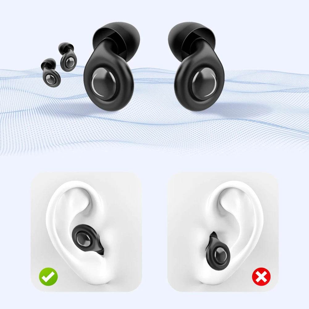 Reusable Silicone Snore Blocker Ear Plug with 10 Eartips Carrying Case Noise Cancelling Ear Plugs for Sleep Deep Focus Travel - Sleep Galleria