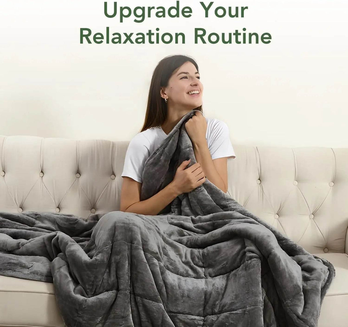 Sherpa Fleece Weighted Blanket for Adult, 15 lbs Heavy Fuzzy Throw Blanket with Soft Plush Flannel, 48x72 Inches Dual Sided Grey - Sleep Galleria