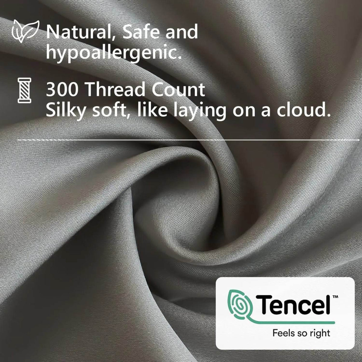 Simple&Opulence 100% Tencel Lyocell Sheet Set 4 Pieces, Moisture-Wicking, Silky Soft Cooling Sheets for All-Season - Sleep Galleria