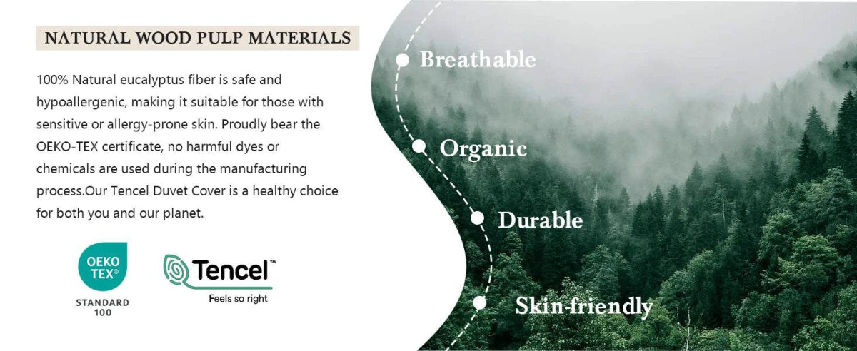 Simple&Opulence 100% Tencel Lyocell Sheet Set 4 Pieces, Moisture-Wicking, Silky Soft Cooling Sheets for All-Season - Sleep Galleria