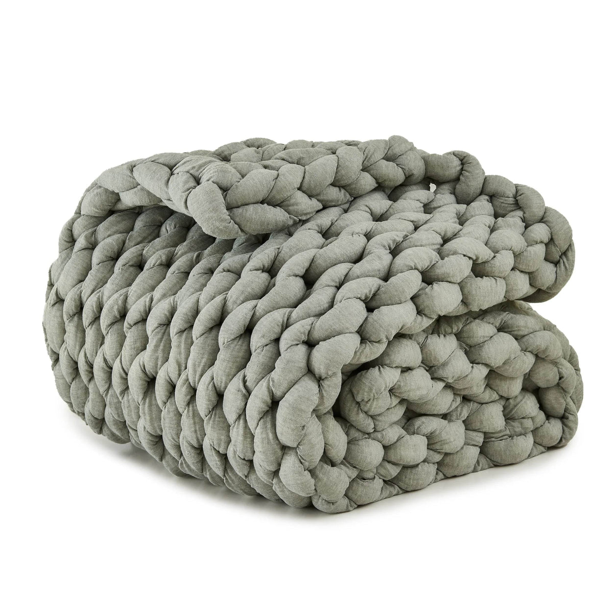 Simple&Opulence Handmade Chunky Knit Weighted Blanket for Adults, Cooling Heavy Cable Knitted Throw Blanket Home Decor for Sofa - Sleep Galleria