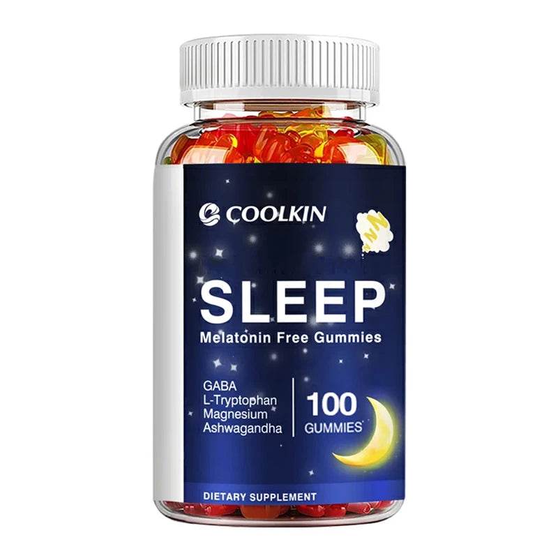 Sleep Gummies - with Ashwagandha, Magnesium, GABA - Relieve Insomnia and Stress, Improve Sleep Quality - 100 Gummies - Sleep Galleria