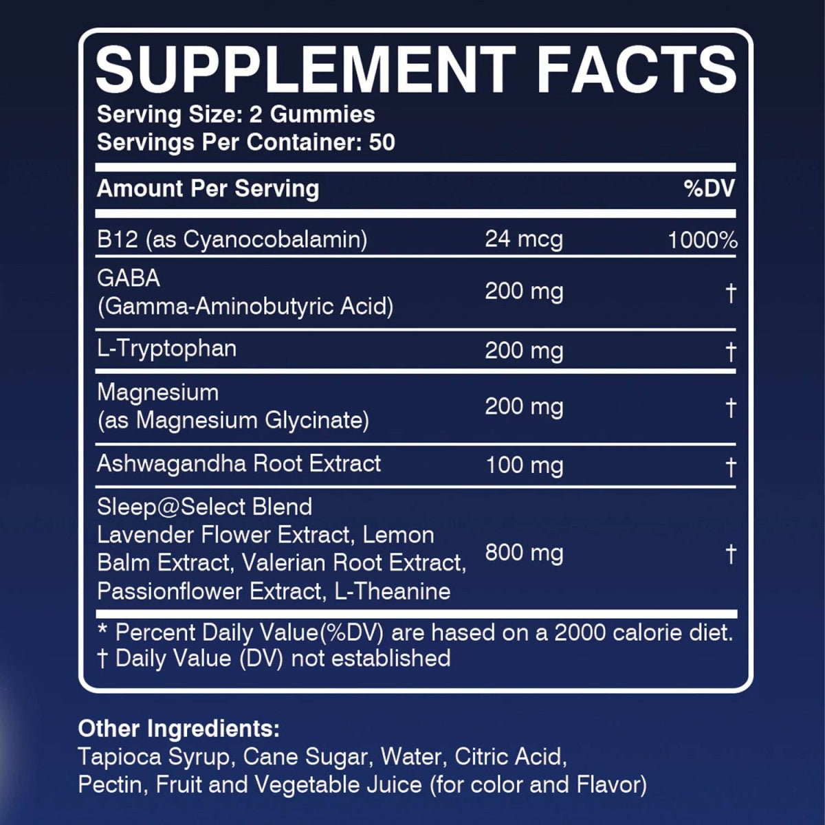 Sleep Gummies - with Ashwagandha, Magnesium, GABA - Relieve Insomnia and Stress, Improve Sleep Quality - 100 Gummies - Sleep Galleria