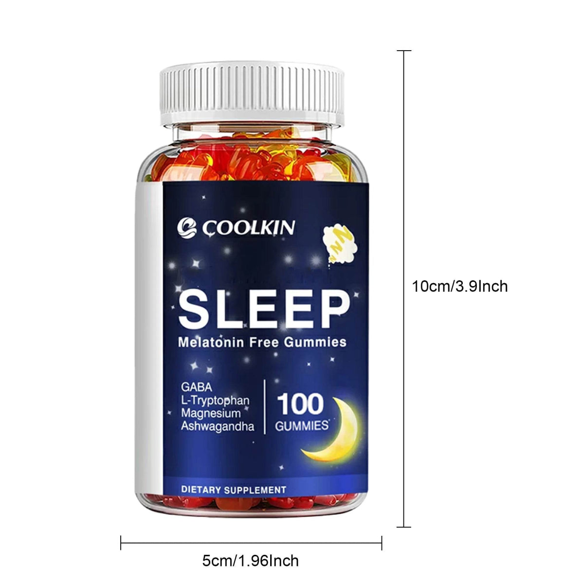 Sleep Gummies - with Ashwagandha, Magnesium, GABA - Relieve Insomnia and Stress, Improve Sleep Quality - 100 Gummies - Sleep Galleria