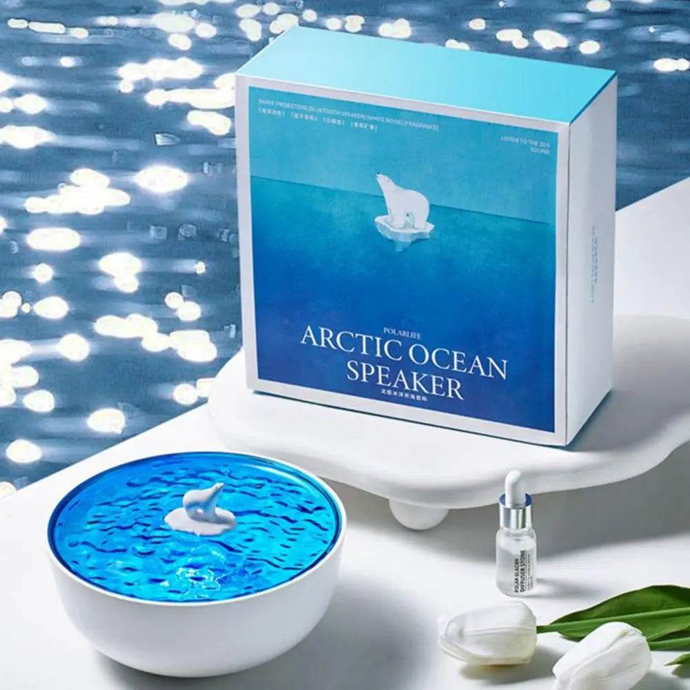 Speaker With Lights White Noise Speaker Lamp Wireless Projector Decorative Night Lamp Projector Home Decorations For Living Room - Omega Lifestyles