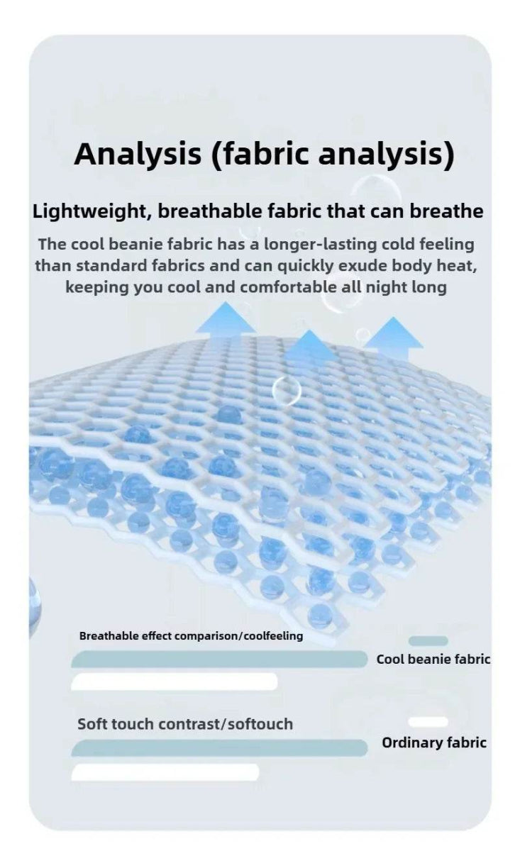 Summer Cooling Pillowcase Solid Color Ice Bean Bean Pillowcase Cool Feeling Air Conditioning Cover Washable (No Pillow) 48x74cm - Sleep Galleria