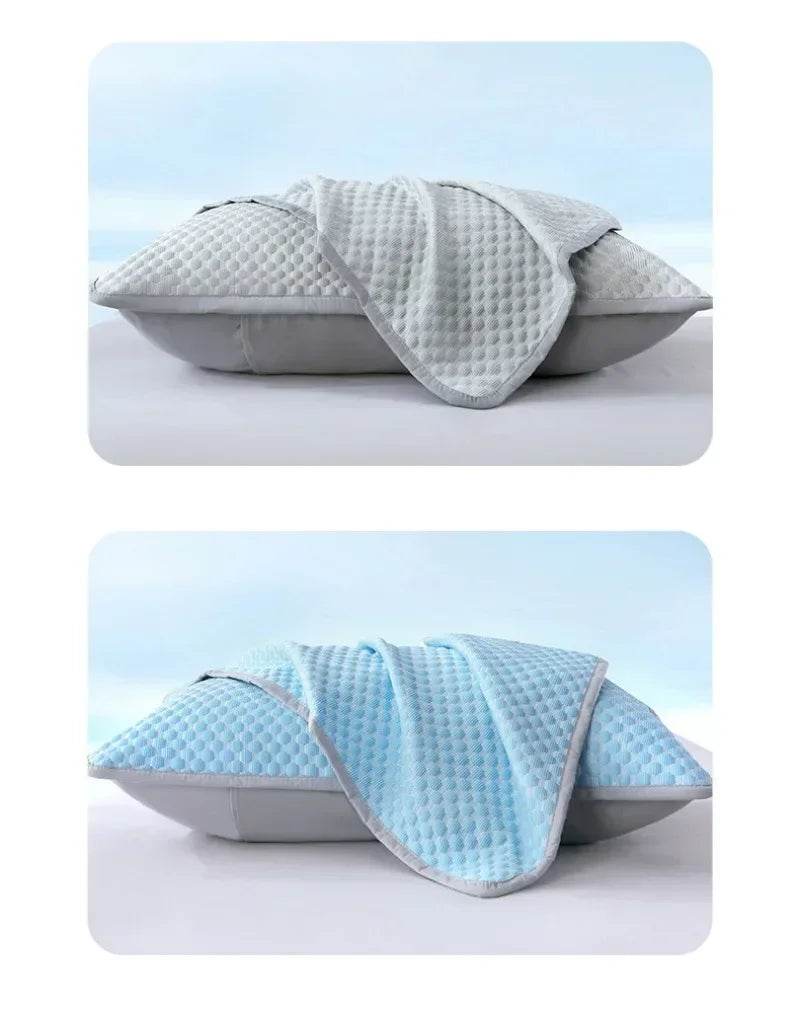 Summer Cooling Pillowcase Solid Color Ice Bean Bean Pillowcase Cool Feeling Air Conditioning Cover Washable (No Pillow) 48x74cm - Sleep Galleria