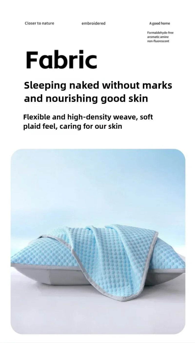 Summer Cooling Pillowcase Solid Color Ice Bean Bean Pillowcase Cool Feeling Air Conditioning Cover Washable (No Pillow) 48x74cm - Sleep Galleria