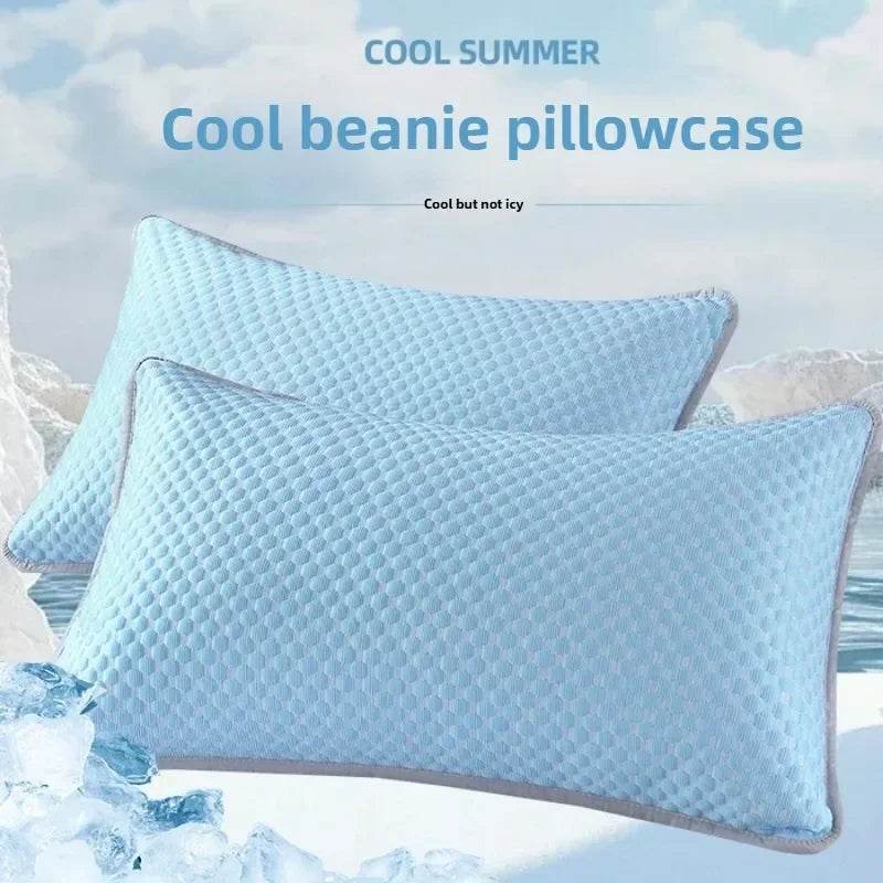 Summer Cooling Pillowcase Solid Color Ice Bean Bean Pillowcase Cool Feeling Air Conditioning Cover Washable (No Pillow) 48x74cm - Sleep Galleria