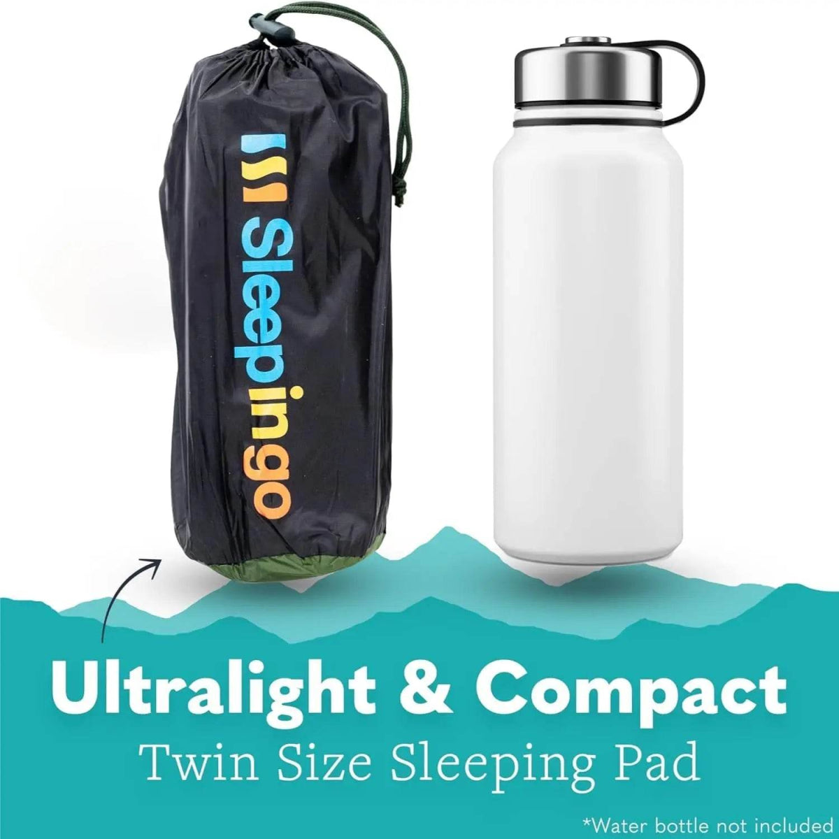 Ultralight Sleeping Pad - Inflatable Sleeping Mat for Camping, Hiking, Backpacking - 74x22 Inches Compact Air Mattress - Omega Lifestyles