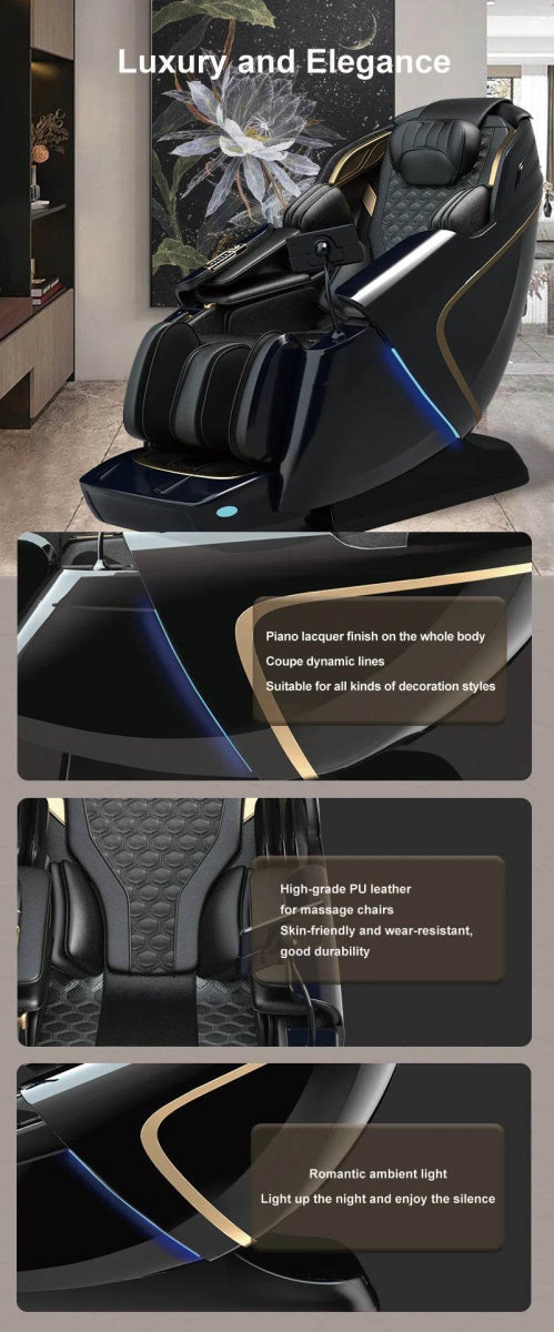 USA Local Delivery 135cmSL Shiatsu 4D Heating Airbag Zero Gravity full body Massage Chair Home Office Chair - Sleep Galleria