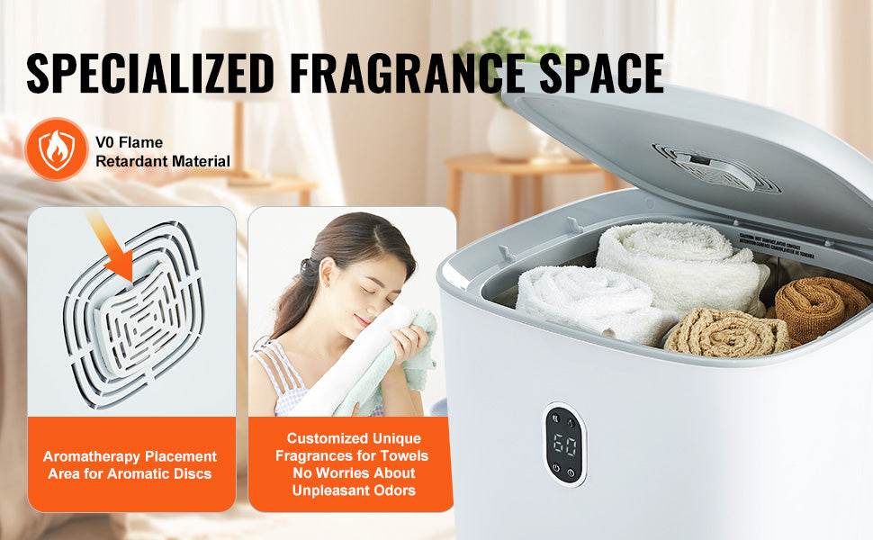 VEVOR 35L Towel Warmer Luxury Large Towel Warmer Bucket with Drying Modes & LED Screen for Bathroom Spa Bathrobe Blanket - Sleep Galleria