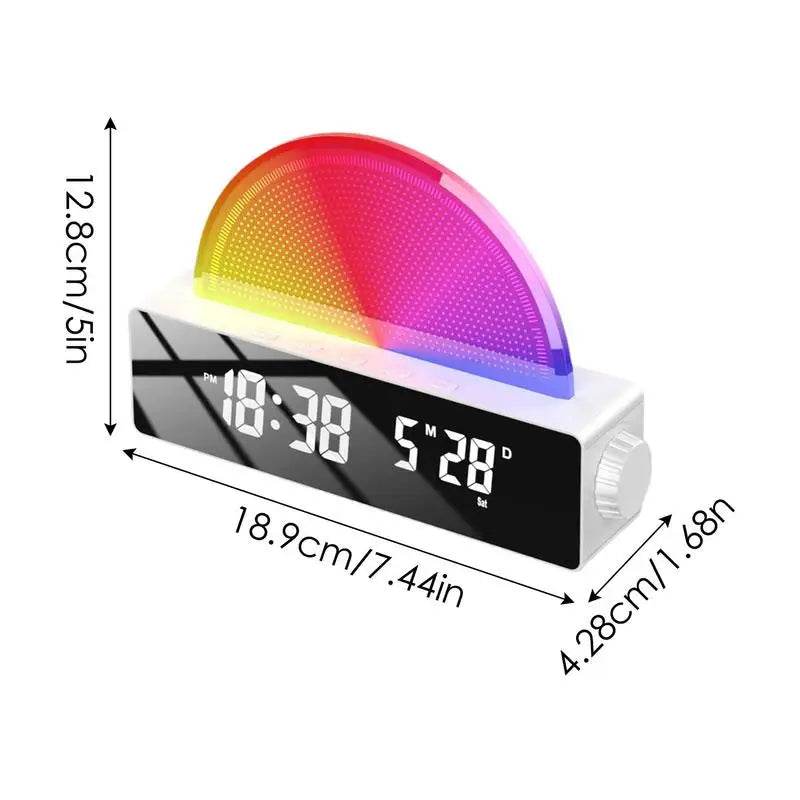 Wake Up Light Sunrise Alarm Clock Wake-up Atmosphere Night Light Smart Alarm Clock Alarm Clocks For Bedrooms Multi-Color Display - Sleep Galleria