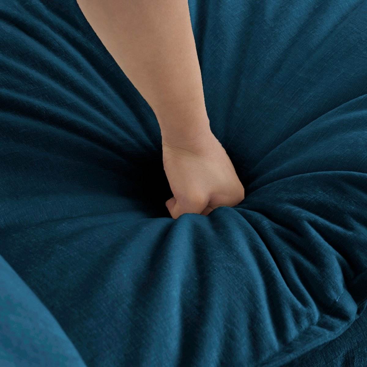 2-Piece Blue Chenille Upholstered Loveseat And Chair Set - Sleep Galleria