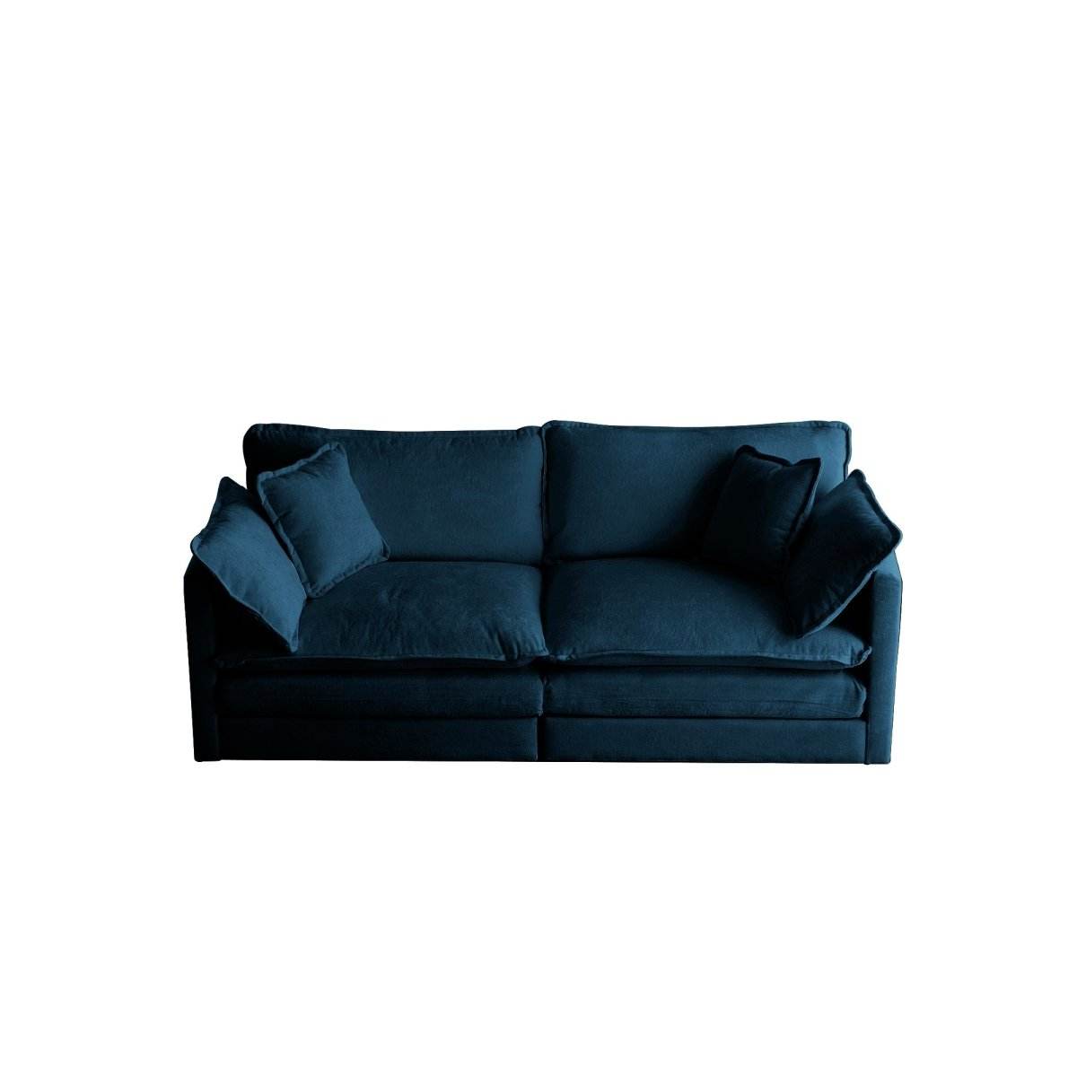 2-Piece Blue Chenille Upholstered Loveseat And Chair Set - Sleep Galleria