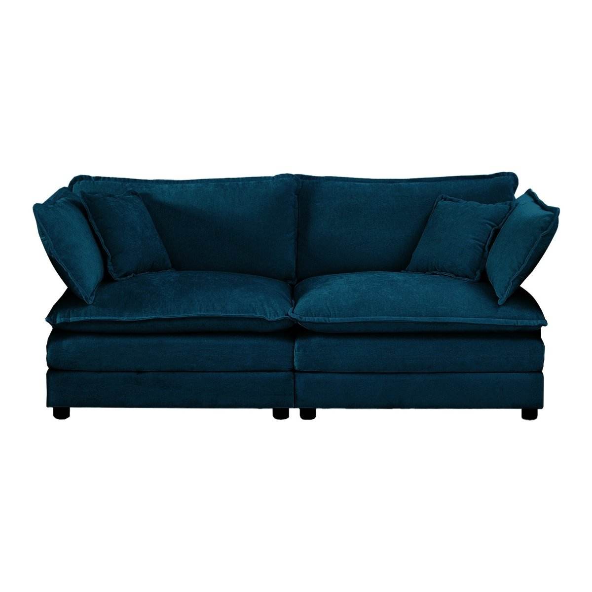 2-Piece Blue Chenille Upholstered Loveseat And Chair Set - Sleep Galleria