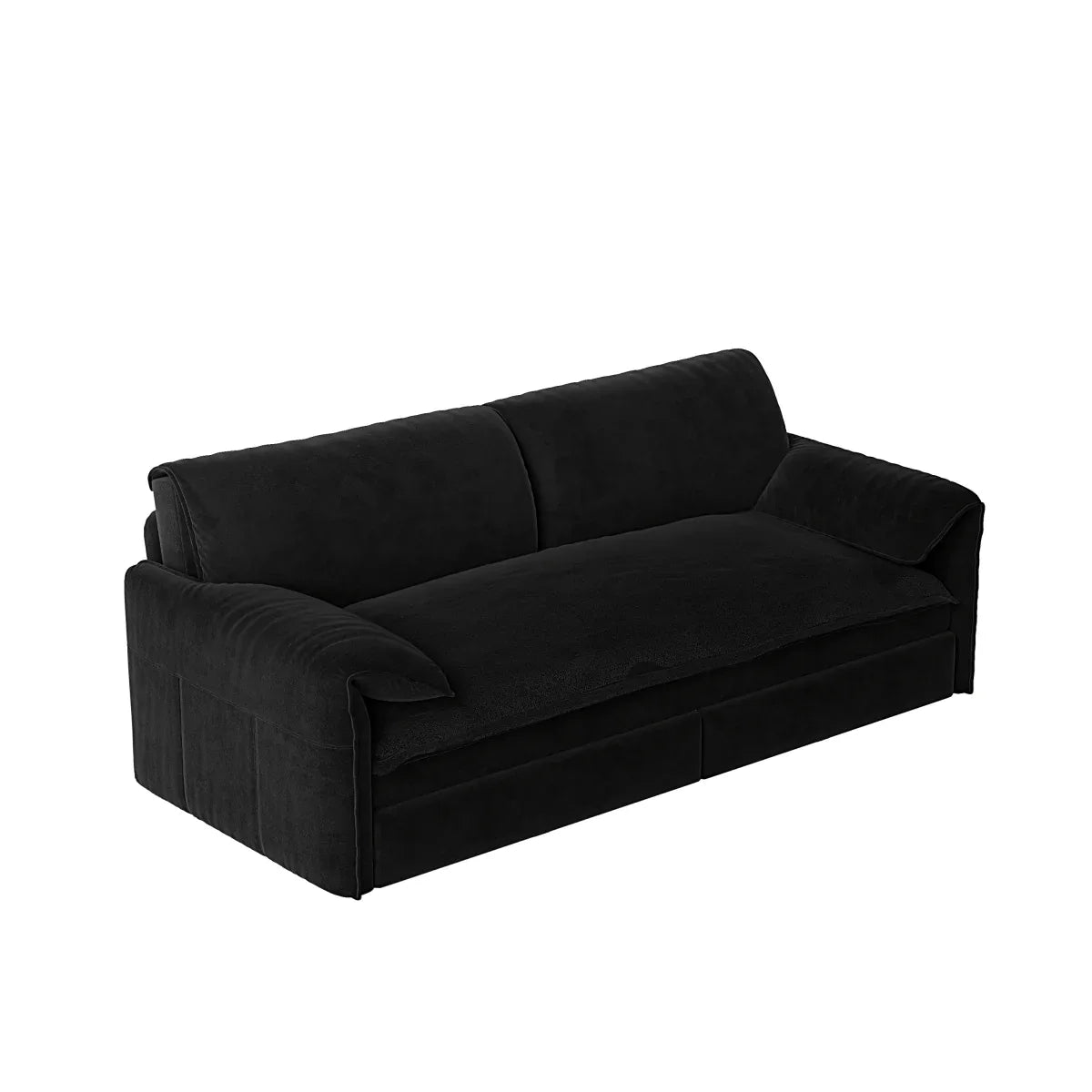 3-In-1 Convertible Velvet Queen Sleeper Sofa Bed With Storage - Omega Lifestyles