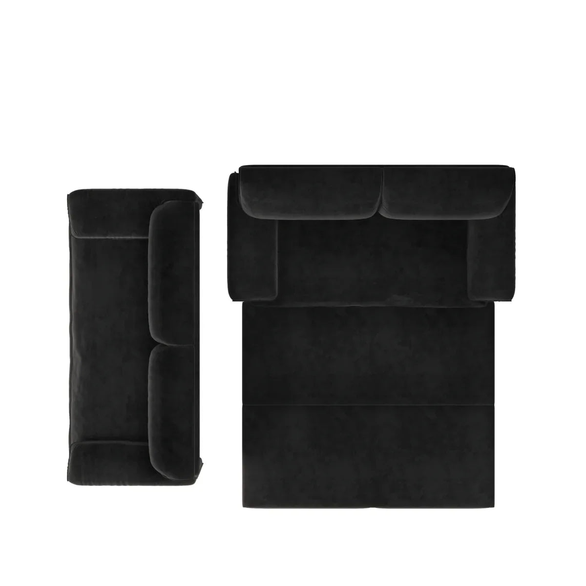 3-In-1 Convertible Velvet Queen Sleeper Sofa Bed With Storage - Omega Lifestyles