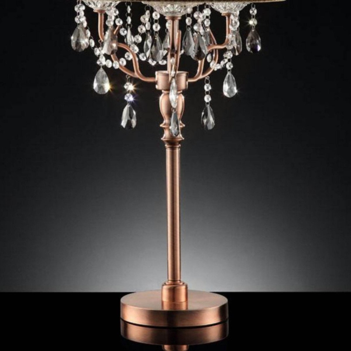 35-Inch Crystal Accent Metal Table Lamp - Sleep Galleria