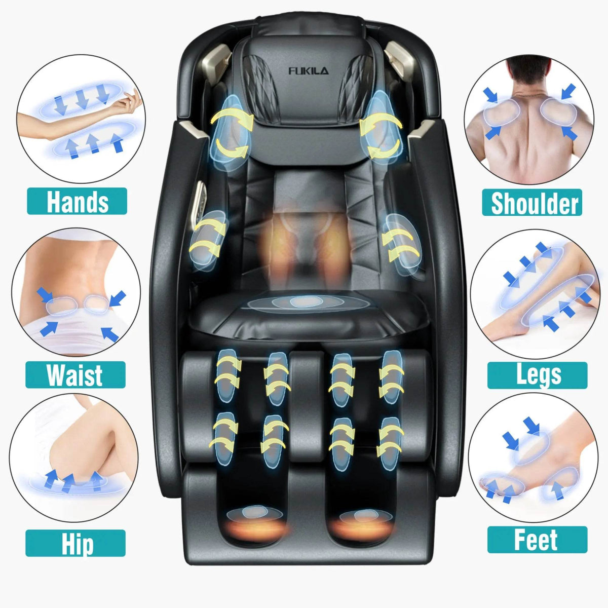 4D Airbag Zero Gravity Full-Body Massage Chair with Foot Roller - Omega Lifestyles