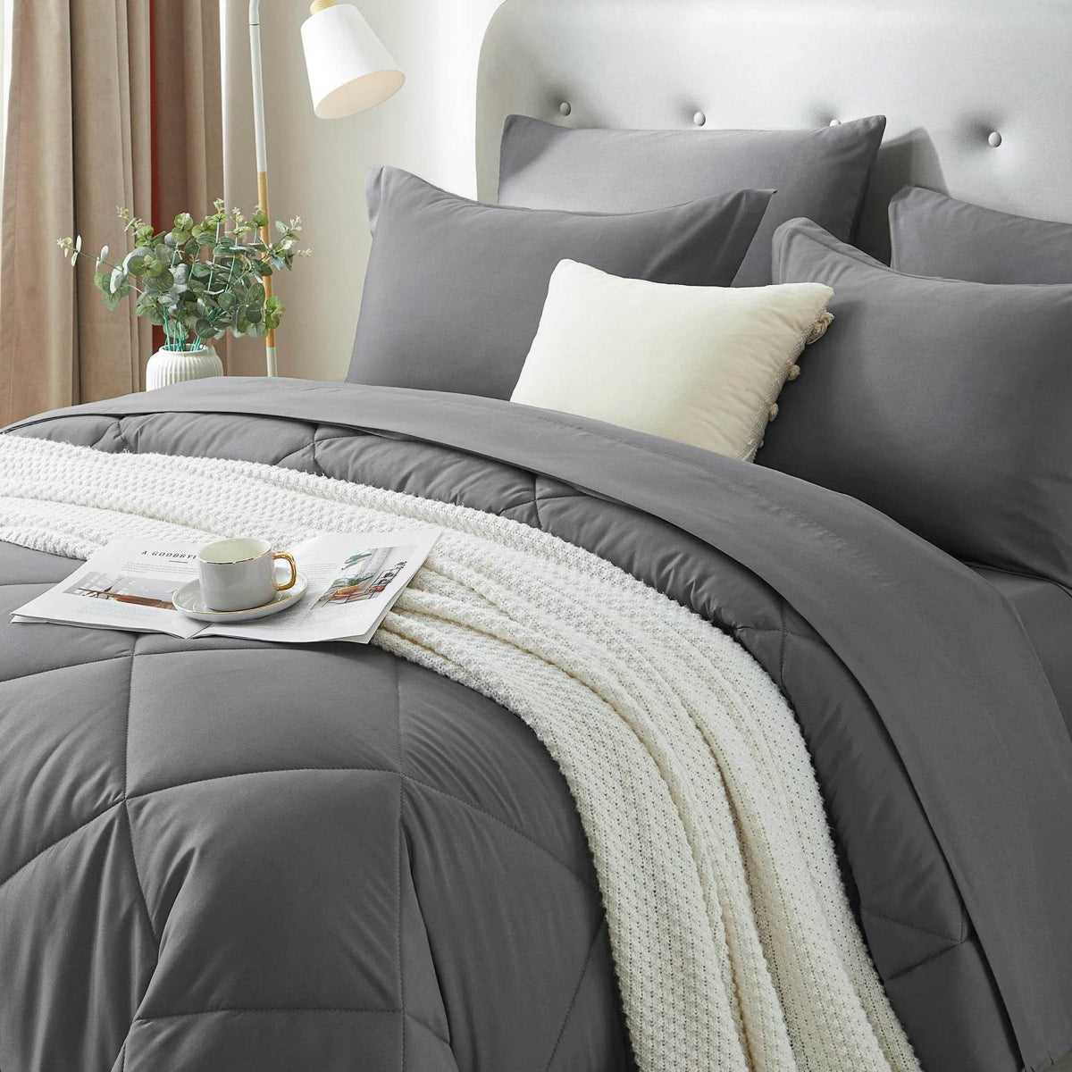 Extra Soft 7-Piece Microfiber Comforter Bedding Set - Sleep Galleria