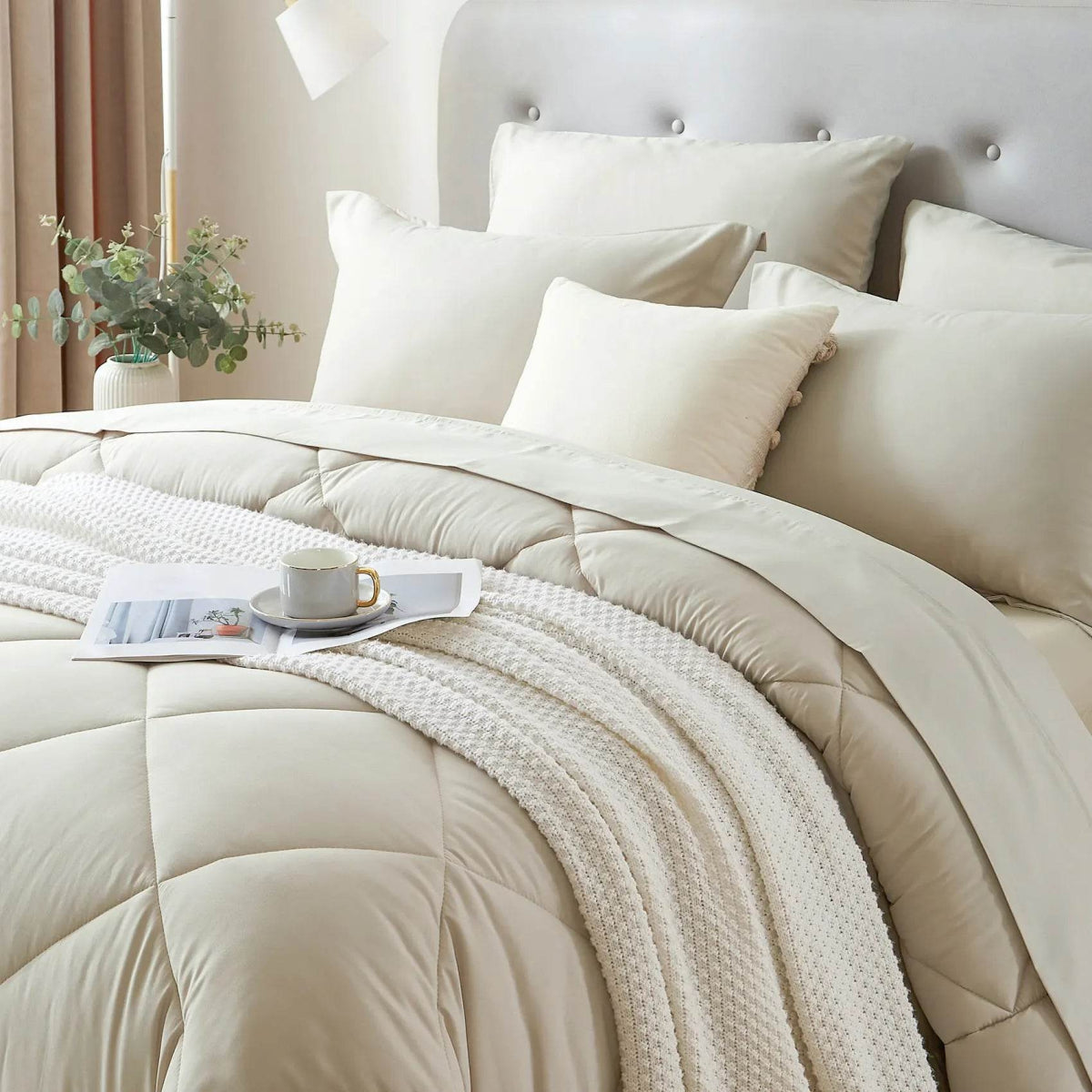 Extra Soft 7-Piece Microfiber Comforter Bedding Set - Sleep Galleria