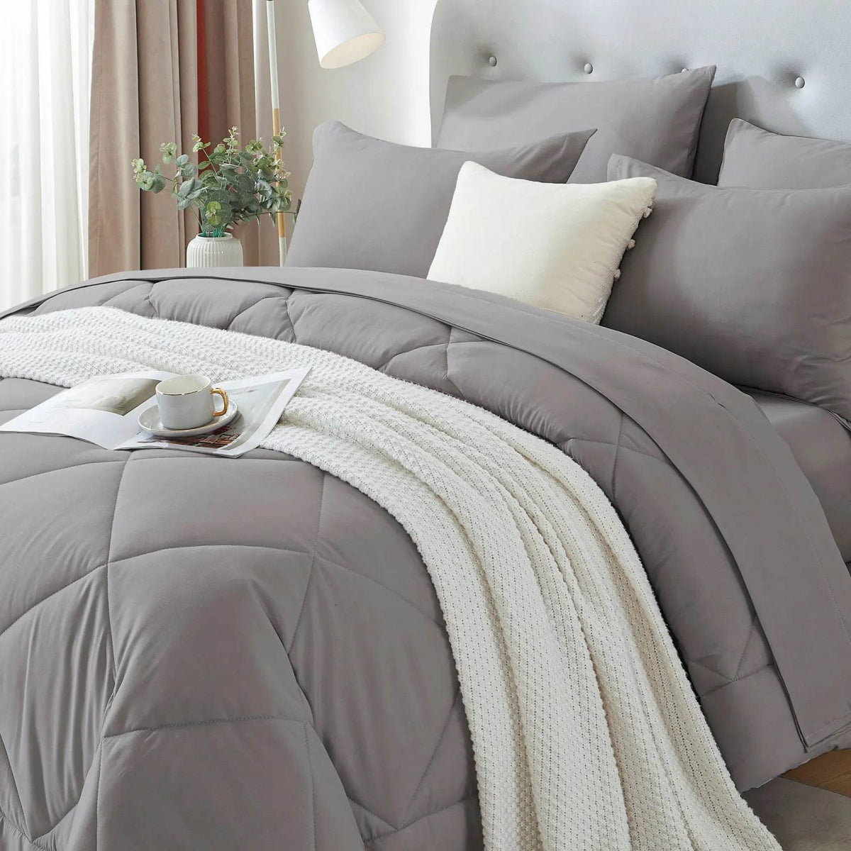 Extra Soft 7-Piece Microfiber Comforter Bedding Set - Sleep Galleria
