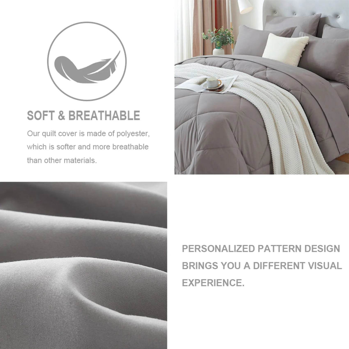 Extra Soft 7-Piece Microfiber Comforter Bedding Set - Sleep Galleria