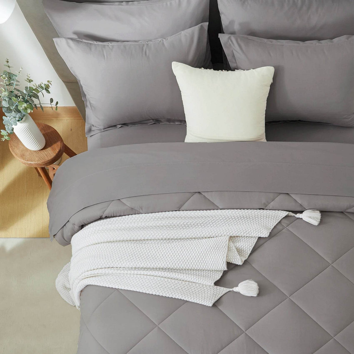 Extra Soft 7-Piece Microfiber Comforter Bedding Set - Sleep Galleria